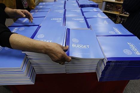 &lt;p&gt;Copies of the U.S. Government budget for Fiscal Year 2012 are stacked up at the U.S. Government Printing Office in Washington, Monday.&lt;/p&gt;