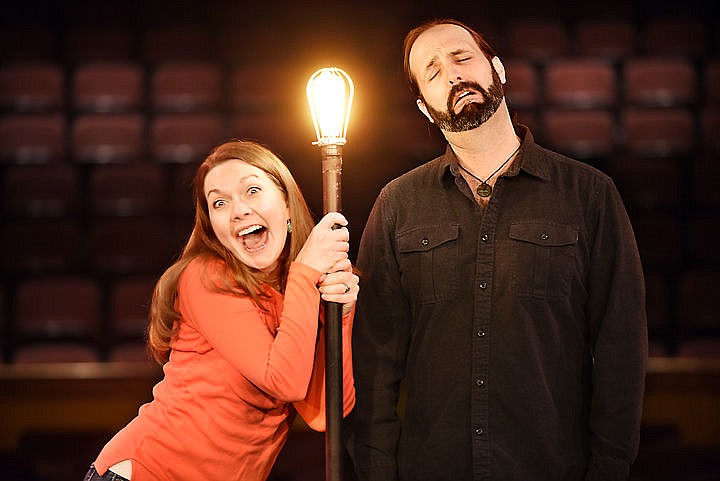 &lt;p&gt;Rebecca and Nick Spear imitate happy and sad Greek theater masks as they come together for a portrait at the Whitefish Performing Arts Center on Friday, Jan. 29.&lt;/p&gt;