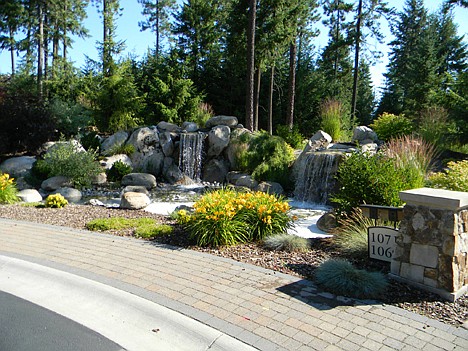 &lt;p&gt;The neighborhood is dotted with stunning landscaping and double-sided waterfalls.&lt;/p&gt;