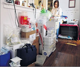 &lt;p&gt;In this photo taken Feb. 12, Randy Rosiello arranges her son Mathew's medical supplies at their home on New York's Staten Island.&lt;/p&gt;