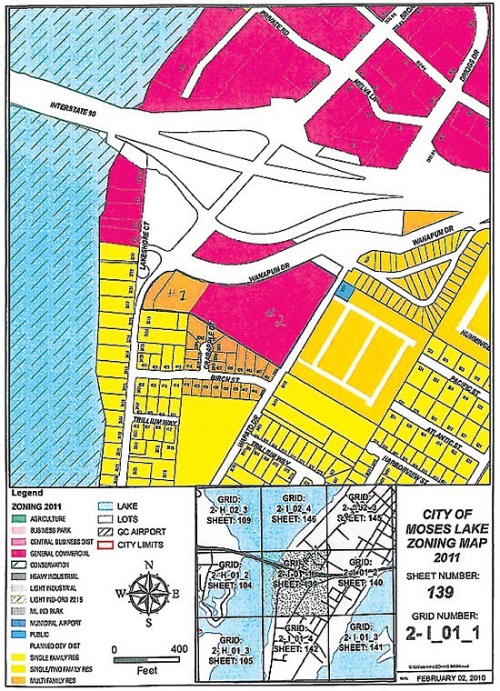 The Confederated Tribes of the Colville Reservation own the
parcels labelled here as #1 and #2. The tribes would like to build
a truck stop on parcel #2.