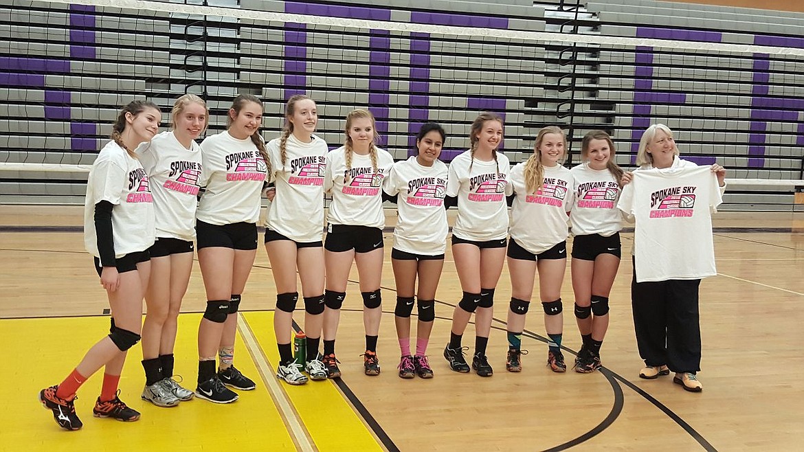 &lt;p&gt;Courtesy photo&lt;/p&gt;&lt;p&gt;The Post Falls under-16 Black volleyball team won the Sky Classic Tournament last Sunday at Rogers High in Spokane. From left are Megan Wood, Jenna Gardiner, Hannah Stroh, Kate Hegbloom, Kayla Mayo, Niza Hernandez, Kelsey Horn, Kalli Minden, Karabeth Schini and coach Karla Merrill.&lt;/p&gt;