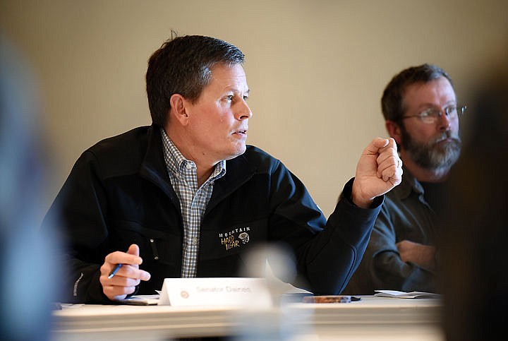 &lt;p&gt;&lt;strong&gt;U.S. Sen. Steve Daines&lt;/strong&gt;, R-Mont., gathered timber-industry representatives, environmental leaders and county commissioners for a roundtable on forest management Tuesday at F.H. Stoltze Land and Lumber Co. (Brenda Ahearn photos/Daily Inter Lake)&lt;/p&gt;&lt;div&gt;&#160;&lt;/div&gt;