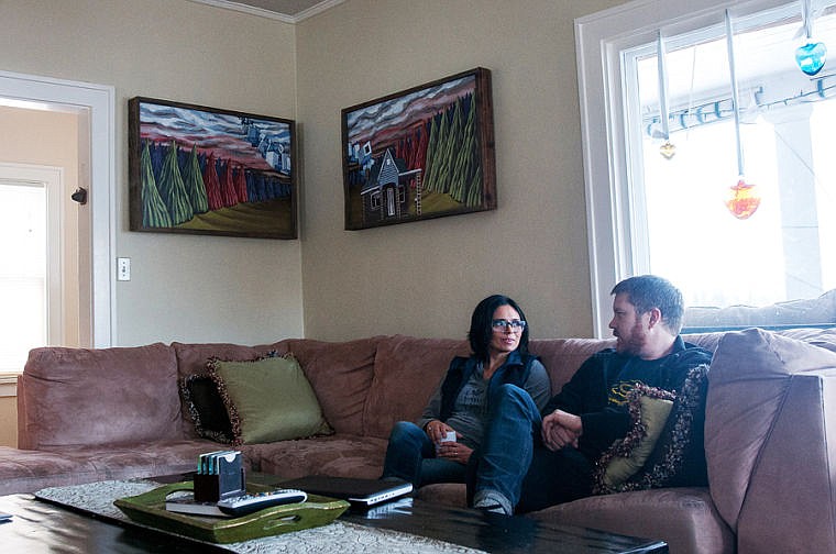 &lt;p&gt;Devin and Lisa Kelly discuss Recycled Skateboards International Monday morning at their home in Whitefish. Feb. 10, 2014 in Whitefish, Montana. (Patrick Cote/Daily Inter Lake)&lt;/p&gt;