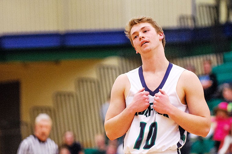 &lt;p&gt;Glacier senior guard Evan Epperly (10) reacts after officiating call Thursday night during Glacier's home matchup against Missoula Sentinel. (Patrick Cote/Daily Inter Lake)&lt;/p&gt;