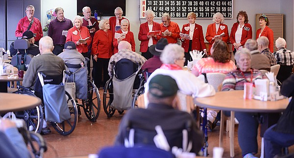 <p>The Calamity Singers perform at the Montana Veterans Home in Columbia Falls Feb. 14.</p>