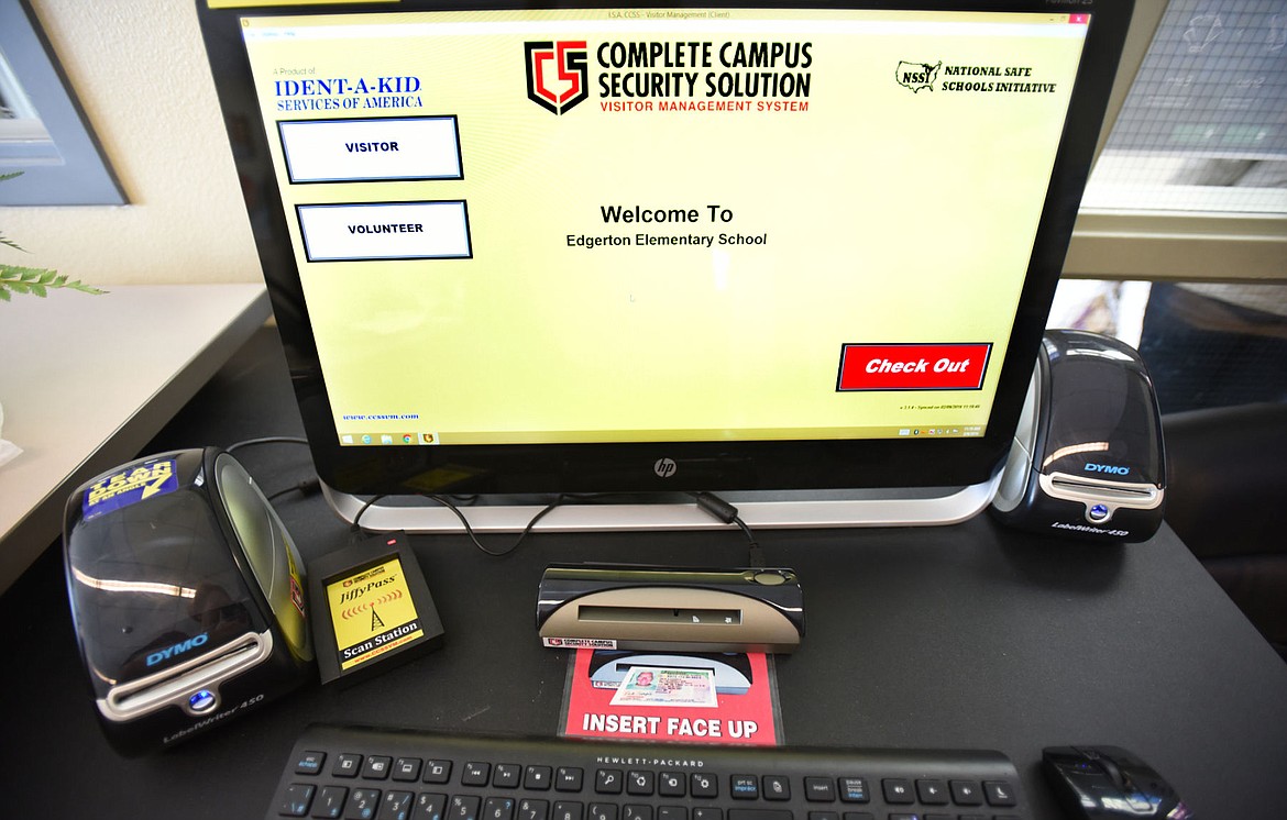 &lt;p&gt;Detail of the new touch screen security system for signing in parents, volunteers and visitors at Edgerton Elementary in Kalispell. (Brenda Ahearn/Daily Inter Lake)&lt;/p&gt;