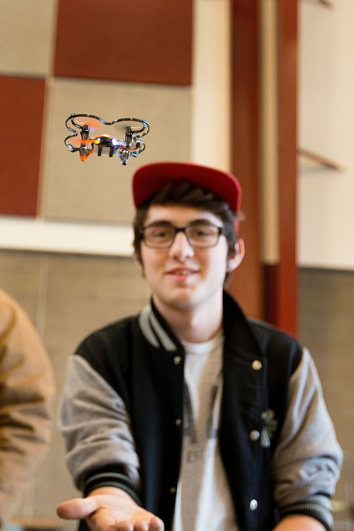 &lt;p&gt;Kootenai Technical Education Campus junior Jackson Wilmes holds out his hand for a miniature remote-controlled quad-copter to land on during a Inland Aviation Club visit to his school on Wednesday in Rathdrum.&lt;/p&gt;