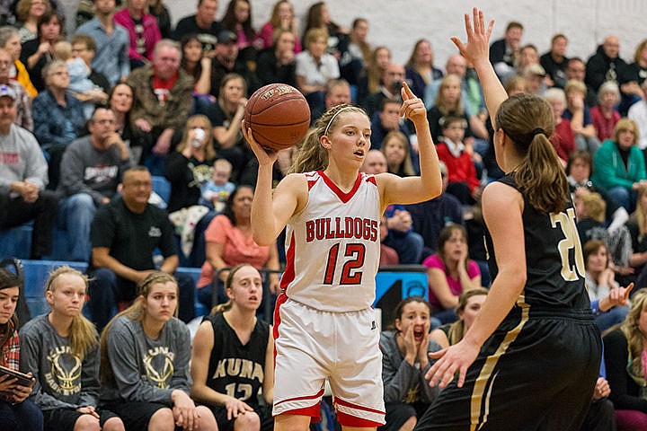 &lt;p&gt;Sandpoint High School&#146;s Madi Schoening calls a play against Kuna High School in the second quarter of the Idaho state 4A tournament in Boise.&lt;/p&gt;