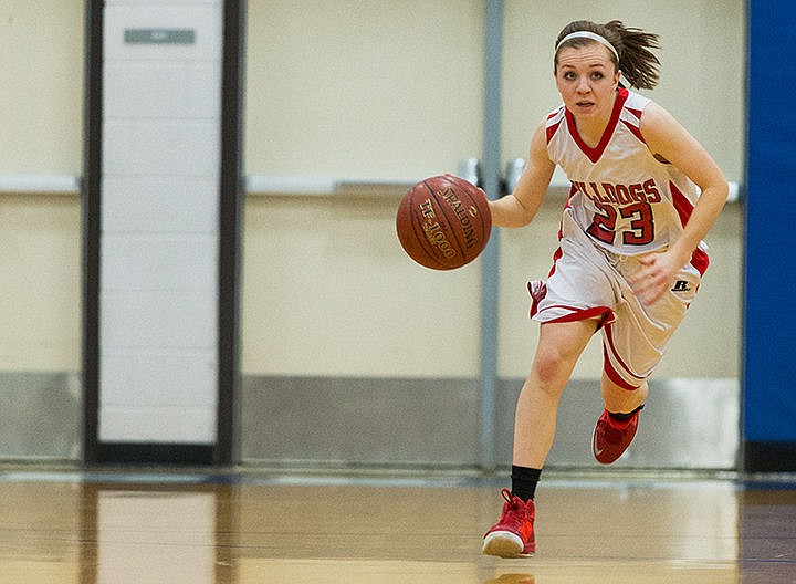 &lt;p&gt;Sandpoint&#146;s Riley Couch dribbles the ball up court after the Bulldogs recovered a rebound in the second half.&lt;/p&gt;