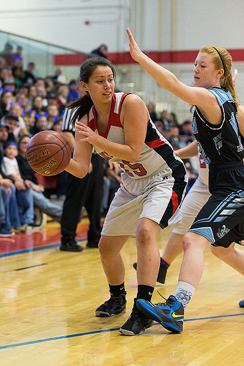 &lt;p&gt;Lakeside High School&#146;s Jasmine Zahir prepares to pass the ball around Dietrich defender Mesa Heimerdinger.&lt;/p&gt;