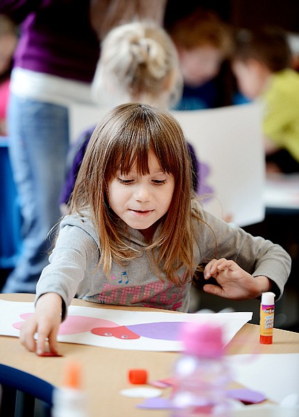 &lt;p&gt;Raine Hudson, a kindergartener at Hedges Elementary School works on a Valentine's Day project on Thursday, February 14, in Kalispell. (Brenda Ahearn/Daily Inter Lake)&lt;/p&gt;