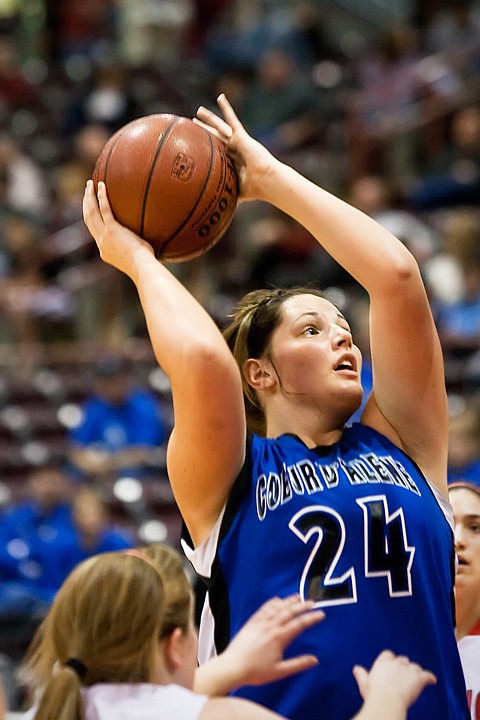 Coeur d'Alene High's Carli Rosenthal goes up for a basket against Boise High School Thursday.