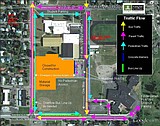 Traffic pattern, parking shift as WHS construction begins