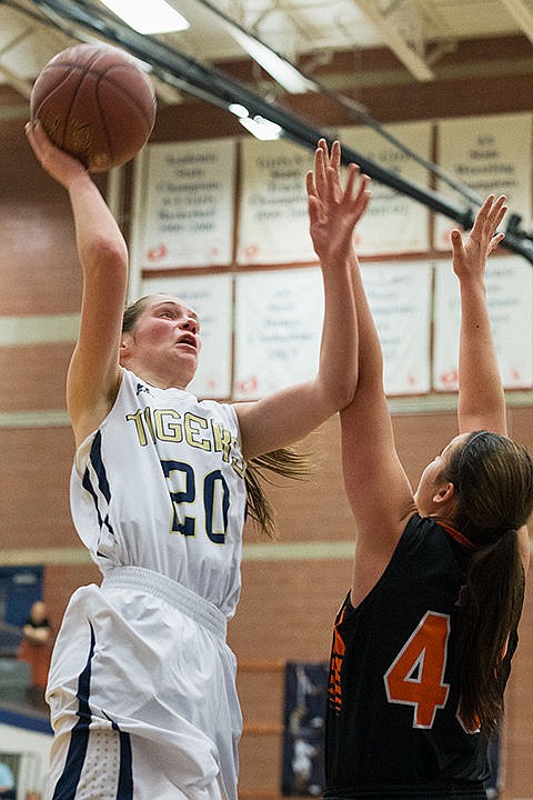 &lt;p&gt;Allison Kirby, of Timberlake, puts up a shot over Fruitland&#146;s MaKenna Little in the first half.&lt;/p&gt;