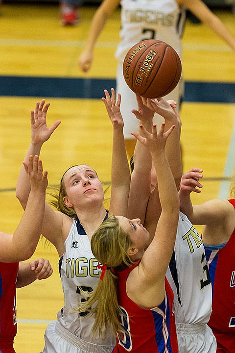 &lt;p&gt;Keelie Lawler goes up for a rebound in the second half in Nampa.&lt;/p&gt;