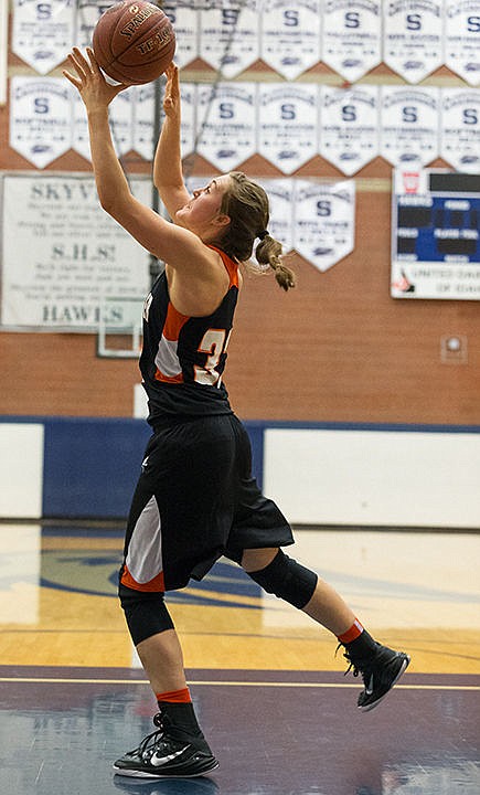 &lt;p&gt;Priest River High School&#146;s Katlyn Summers puts up a score in the fourth quarter.&lt;/p&gt;