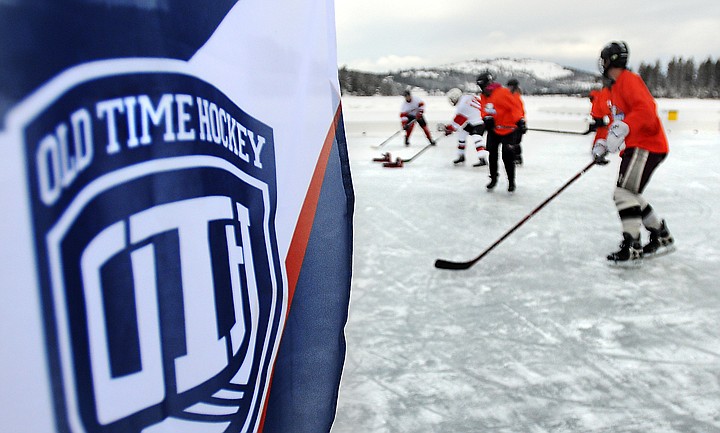 &lt;p&gt;An Old Time Hockey Flag marks the western most edge of the rinks on Friday, February 21, at the Montana Pond Hockey Classic at Foy's Lake. (Brenda Ahearn/Daily Inter Lake)&lt;/p&gt;