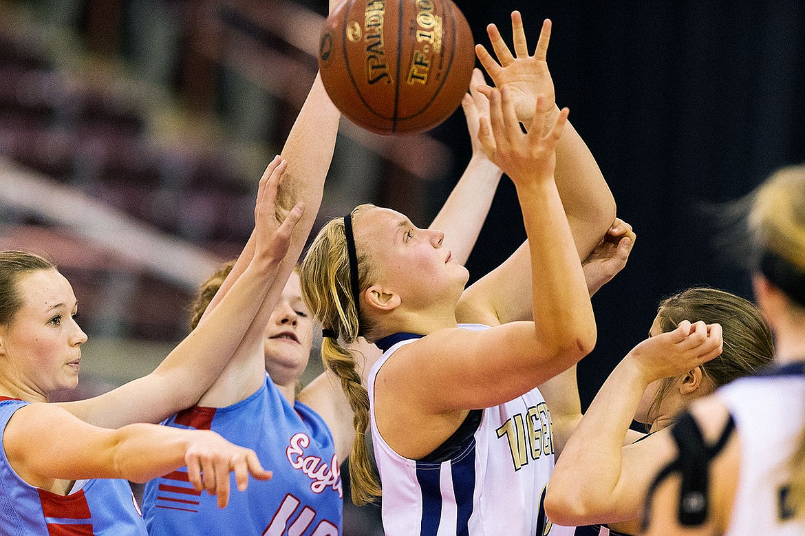 &lt;p&gt;SHAWN GUST/Press Timberlake High&#146;s Shelby Starr reaches up for the rebound during the third quarter of the state 3A girls basketball tournament championship game Saturday at the Ford Idaho Center in Nampa.&lt;/p&gt;