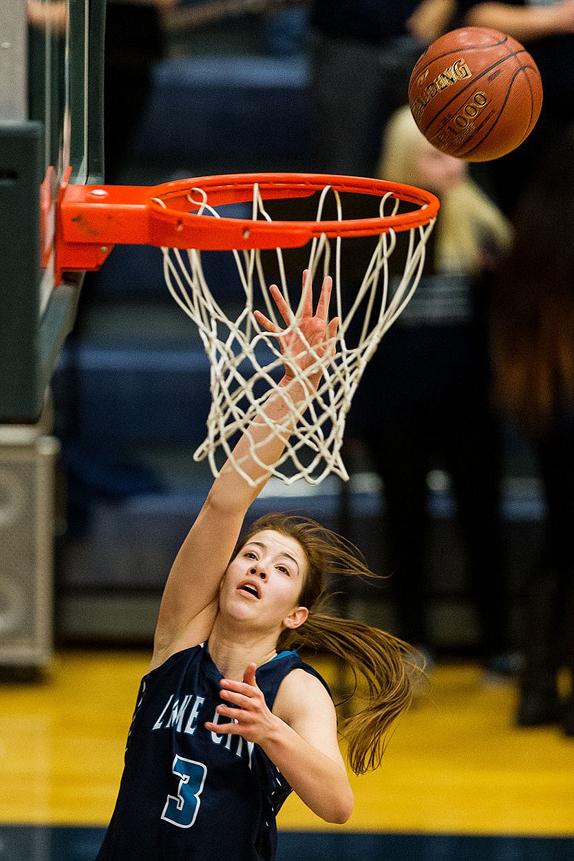 &lt;p&gt;SHAWN GUST/Press Lake City post Nina Carlson takes a shot in the second half against Hillcrest.&lt;/p&gt;