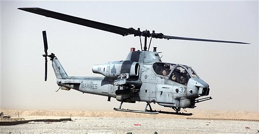 &lt;p&gt;This undated image provided by the US Marines shows a AH-1W &quot;Cobra&quot; helicopter. Seven Marines were killed in a collision of two helicopters, one of them similar to this one, near Yuma, Ariz., during night training exercises, Wednesday, Feb. 22, 2012. Lt. Maureen Dooley with Miramar Air Base in California said the service members with the 3rd Marine Aircraft Wing were based at Camp Pendleton north of San Diego. The crash involved an AH-1W &quot;Cobra&quot; and UH-1 &quot;Huey&quot; helicopter. (AP Photo/US Marines)&lt;/p&gt;