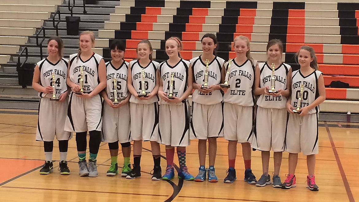 &lt;p&gt;Courtesy photo&lt;/p&gt;&lt;p&gt;The Post Falls Elite sixth-grade girls won the River City Competitive Basketball League and placed third in the Spokane AAU League. From left are Alexis Blankenship, Amber Aittama, Alyssa Krause, Brooklyn Minden, Brianna Barnhart, Kaysha Walton, Kassie Gardiner, Mya Higgins and Lexi Heath. Not pictured is Hailey Parks.&lt;/p&gt;