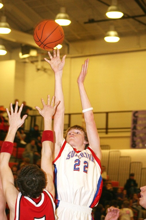 Mike Cast/Lake County Leader Superior Bobcat Tyler Stenberg takes a shot.