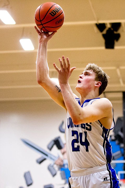 &lt;p&gt;Coeur d'Alene's Joey Naccarato aims up a jump shot at the 5A Region 1 second-place game on Thursday, Feb. 25, 2016 at Coeur d'Alene High School. Post Falls defeated Coeur d'Alene 77-70.&lt;/p&gt;