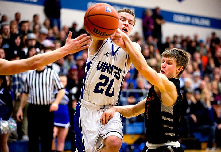 &lt;p&gt;Coeur d'Alene's Sam Matheson is fouled by Post Falls' Wyatt Millsap at the 5A Region 1 second-place game on Thursday, Feb. 25, 2016 at Coeur d'Alene High School. Post Falls defeated Coeur d'Alene 77-70.&lt;/p&gt;