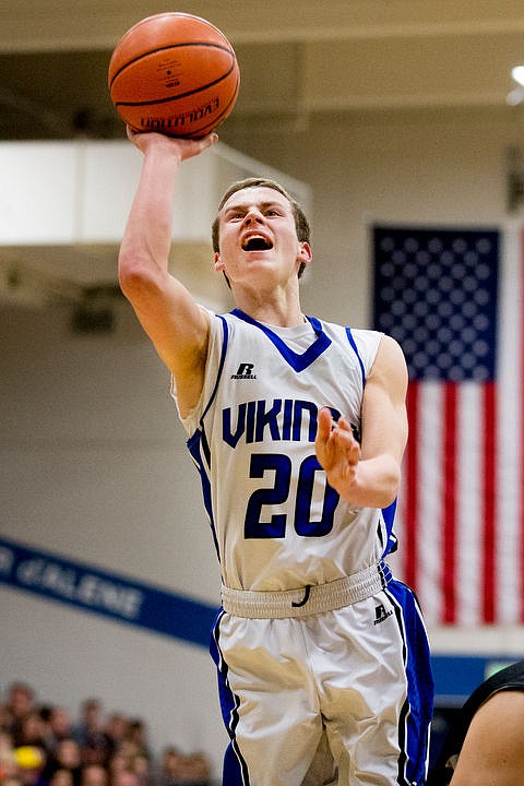 &lt;p&gt;Coeur d'Alene's Sam Matheson looks towards the basket as he takes a jump shot at the 5A Region 1 second-place game on Thursday, Feb. 25, 2016 at Coeur d'Alene High School. Post Falls defeated Coeur d'Alene 77-70.&lt;/p&gt;