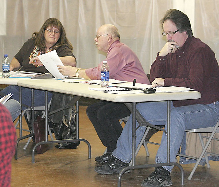 &lt;p&gt;Fair commission directors Regina Skoczylas, Jim Newman and Bill Kenyon look over submitted papers at the February meeting last week.&lt;/p&gt;