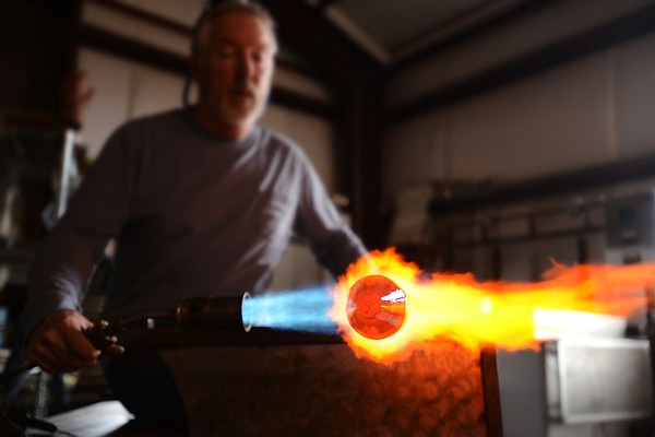 &lt;p&gt;Lee Proctor uses a torch to make the final adjustments to the shape of a bulb he has blown on Friday, February 15, at his studio in Bigfork. (Brenda Ahearn/Daily Inter Lake)&lt;/p&gt;