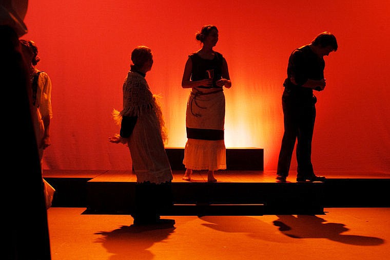 &lt;p&gt;Students take their places during a dress rehearsal for &quot;The Crucible&quot; at Flathead High School Feb. 19.&lt;/p&gt;