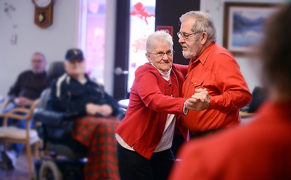 &lt;p&gt;Mark Henrichs, of Kalispell, and Bert Kaster, of Whitefish, dance as the Calamity Singers perform at the Montana Veterans Home in Columbia Falls Feb. 14.&lt;/p&gt;