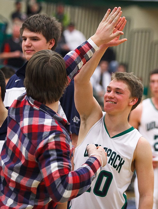 &lt;p&gt;Glacier junior guard Evan Epperly (10) high fives a fan Friday night after Glacier's home victory over Hellgate. Friday, Feb. 22, 2013 in Kalispell, Montana. (Patrick Cote/Daily Inter Lake)&lt;/p&gt;