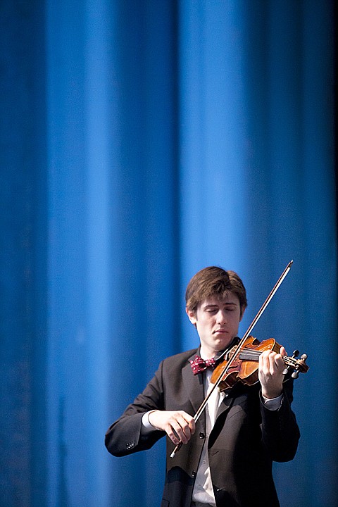 &lt;p&gt;Nigel Armstrong performs &quot;Recitative and Scherzo-Caprice for Solo Violin&quot; by Fritz Kreisler for fourth- through sixth-grade children in the auditorium at Flathead High School Friday morning as part of the &quot;Wild About Music&quot; youth concerts put on by the Glacier Symphony. Friday, Feb., 24, 2012 in Kalispell, Mont.&lt;/p&gt;