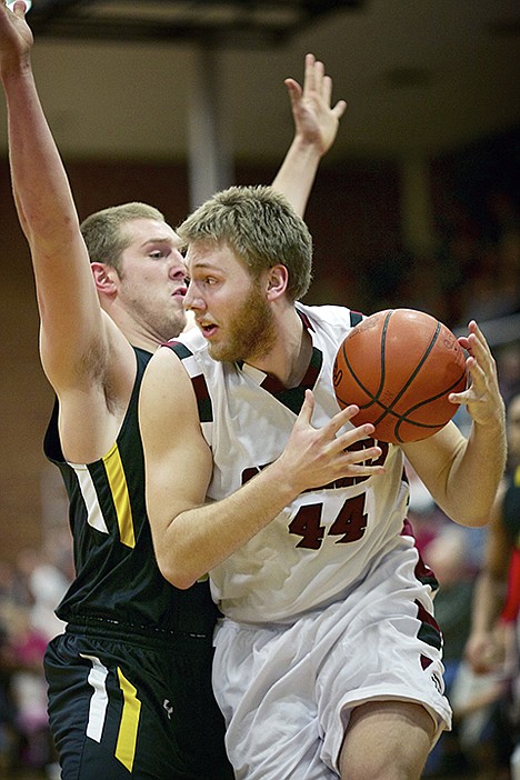 &lt;p&gt;North Idaho College's Kaj Sherman (44) drives past Southern Idaho player during a game Saturday, Feb 2.&lt;/p&gt;