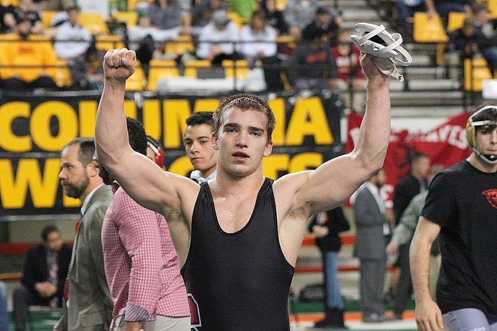 &lt;p&gt;JENNIFER HAUCK/Special to the Hagadone News Network&lt;/p&gt;&lt;p&gt;Tyler Presser of Sandpoint celebrates after winning the state 4A title at 160 pounds.&lt;/p&gt;