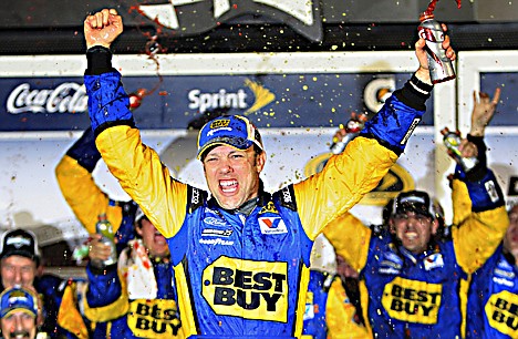 &lt;p&gt;Matt Kenseth celebrates after winning the NASCAR Daytona 500 Sprint Cup series auto race at Daytona International Speedway in Daytona Beach, Fla., early Tuesday, Feb. 28, 2012. (AP Photo/John Raoux)&lt;/p&gt;