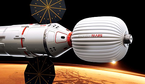 &lt;p&gt;A drawing provided by Inspiration Mars shows an artist?s conception of a spacecraft envisioned by the private group, which wants to send a married couple on a mission to fly by the red planet and zip back home, beginning in 2018. The nonprofit ?Inspiration Mars? will get initial money from multimillionaire Dennis Tito, the first space tourist. Outsiders put the price tag at more than $1 billion. The mission, announced Wednesday would last more than 16 months.&lt;/p&gt;