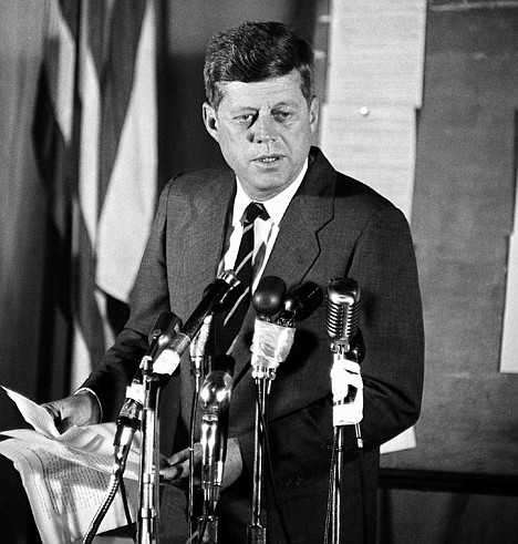 <p>Associated Press file photo In this Nov. 10, 1960 photo, President-elect John F. Kennedy holds his first formal news conference since his election at the Hyannis Armory, in Hyannis, Mass. When Rick Santorum recently rebuked Kennedy's 1960 speech on religion, he was repeating a common conservative view that the address did more harm than good. Santorum, competing for conservatives votes in a close GOP presidential primary with Republican Mitt Romney, argued that more religion was needed in American public life.</p>