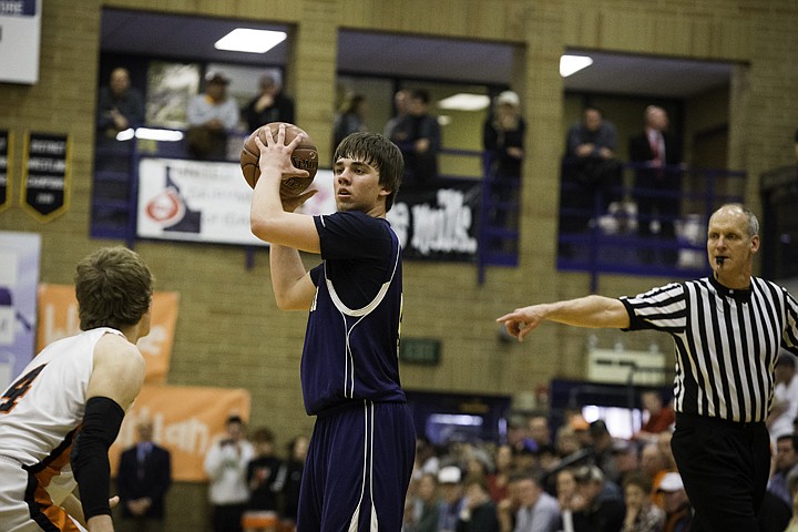 &lt;p&gt;SHAWN GUST/Press Timberlake's Mason Cramer looks for a passing outlet against Fruitland High during the state 3A boys basketball tournament in Meridian.&lt;/p&gt;