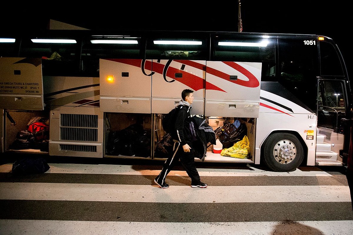 &lt;p&gt;JAKE PARRISH/Press North Idaho College freshman guard Scott Turner walks to get on his team's bus on Feb. 9, 2016 on North Idaho College's campus. The men's and women's teams hit the road to play Colorado Northwestern before taking on Utah State-Eastern.&lt;/p&gt;