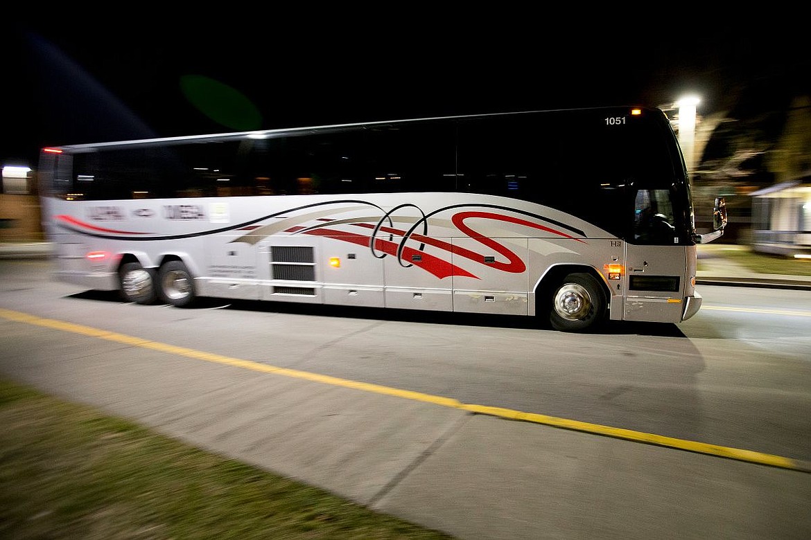 &lt;p&gt;JAKE PARRISH/Press Heading to Colorado and Utah, an Alpha-Omega bus carrying the North Idaho College's men's and women's teams departs the college's campus on Feb. 9, 2016.&lt;/p&gt;