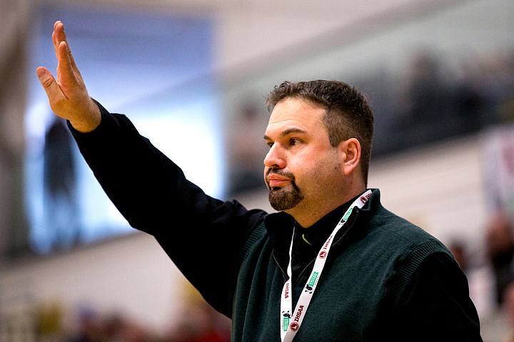 &lt;p&gt;St. Maries head coach Bryan Chase calls out a play during a game against Soda Springs on Thursday, March 3, 2016 in the first 2A state game at Capital High School in Boise, Idaho. The Lumberjacks defeated the Cardinals 45-42.&lt;/p&gt;