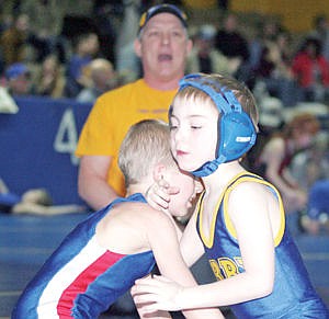 &lt;p&gt;Battle of the six-year-olds with Teague Thompson, right (with his dad Dean Thompson looking on) vs. Rebel Crump at Peewee 45.&lt;/p&gt;