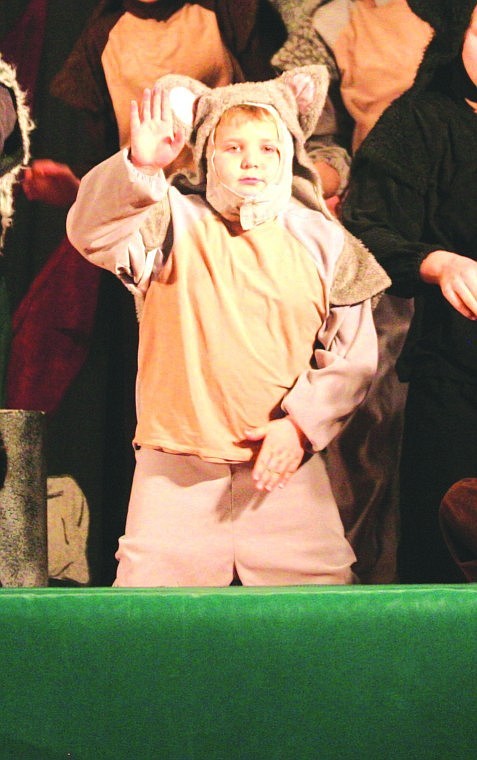 Aaron Carty played a wolf pup in the play. In this season, he dances as the pack sings a song.