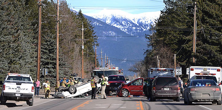 &lt;p&gt;&lt;strong&gt;Evergreen Fire&lt;/strong&gt; Rescue, Kalispell Fire Department, Flathead County Sheriff's Office and Montana Highway Patrol sent more than 20 first responders to a two-vehicle accident at West Reserve Drive and Cheery Lynn Road in Evergreen on Friday afternoon. (Brenda Ahearn/Daily Inter Lake)&lt;/p&gt;