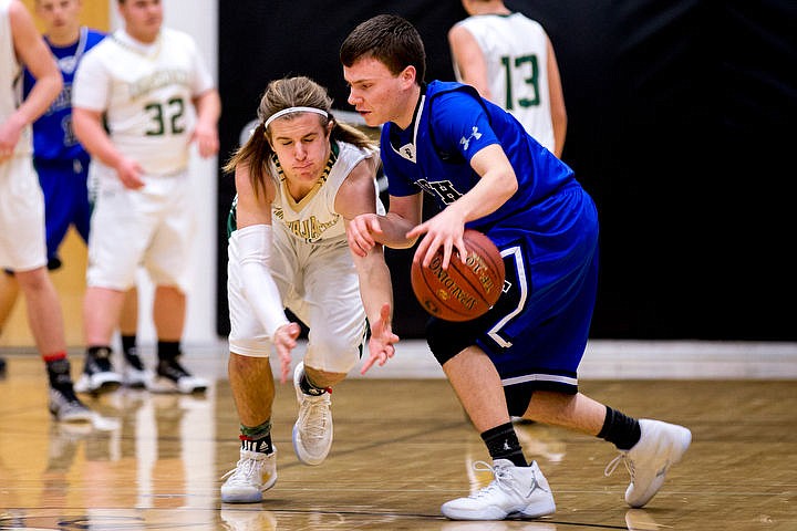 &lt;p&gt;St. Maries guard Coy Sands attemps to steal from Firth guard Kiel Chapman at the 2A state semifinal game on Friday at Capital High School in Boise. St. Maries fell to Firth 58-26. PURCHASE PHOTO: www.cdapress.com/photos&lt;/p&gt;