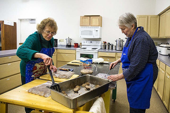 &lt;p&gt;Barbara Rostad, left, and Judy Edwards, of the Coeur d&#146;Alene Chapter of the Sons of Norway prepare Norwegian meatballs for their annual lutefisk and lefse dinner that will take place on Feb. 21st at 12 p.m. in the Odd Fellows lodge in Post Falls. The family-style dinner will include meatballs, potatoes, carrots, pickled beets and sandbakkels with ice cream. Adults, $17; youths 6-18, $7; 6 and younger, free; and $45 for parents and their youths. Lutefisk and lefse will be for sale, as well as fishballs, Kalles Smoked Roe and Norsk miscellany. Reservations are needed by Feb. 17. Call David Jacobson, 277-6731 or Margret Evenson, 773-4401, for details.&lt;/p&gt;